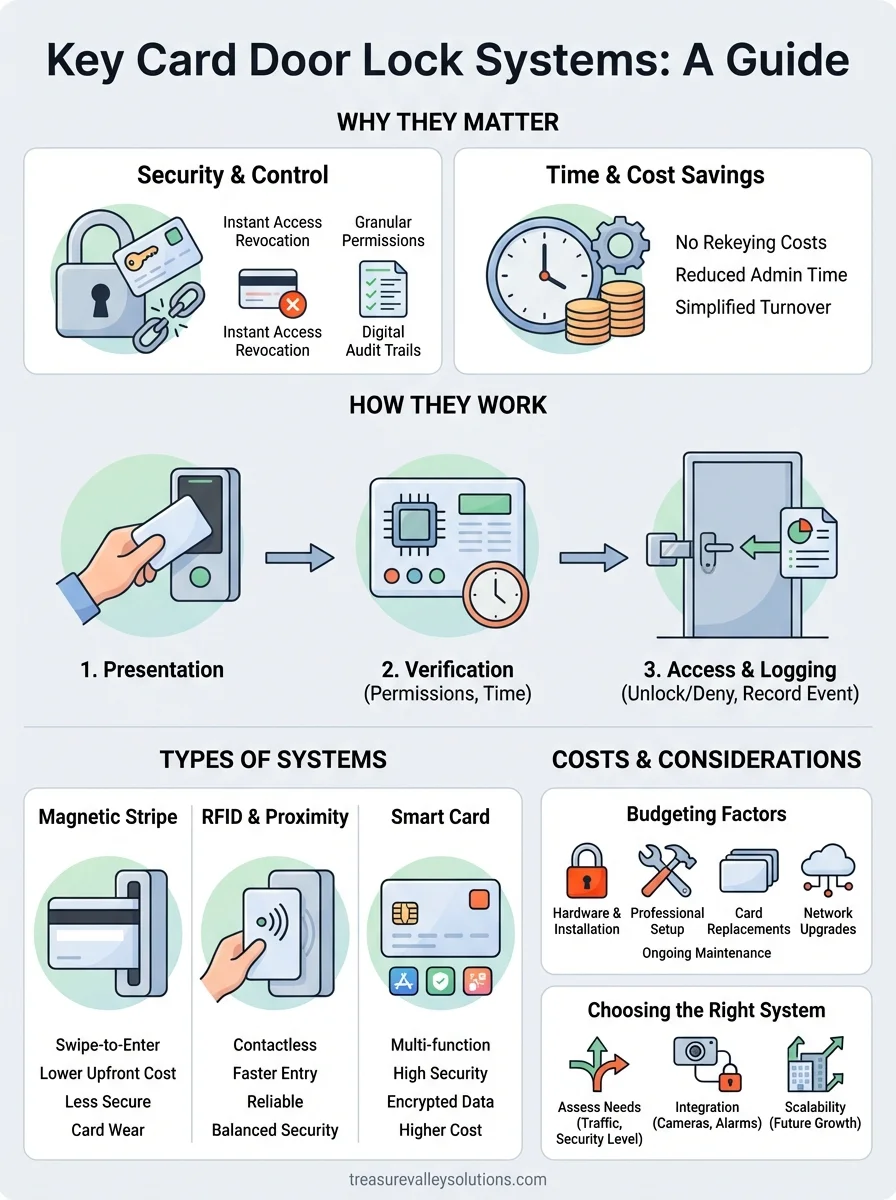 key card door lock systems infographic